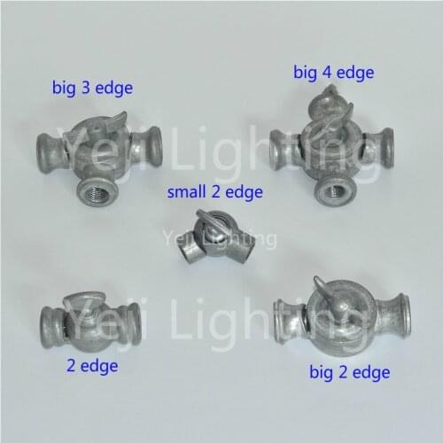 Vintage iron lamp pipe / Universal steering head joint / Wall mirror lamp / 2 edge / 3 edge / 4 edge / Lighting accessories DIY