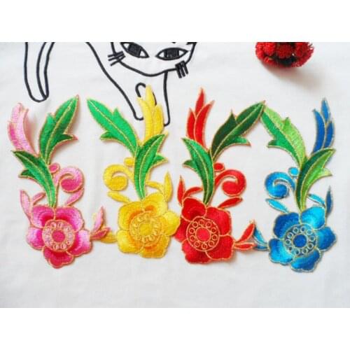 16*8 cm high end fashion show lace appliques decoration DIY accessories embroidered iron on patches motifs in pair