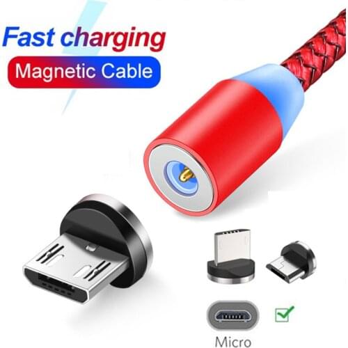 Magnetic Micro USB Charge Wire For Honor 8X 8C 6A Redmi 5 6 7A vivo Z5x Z3x X23 Y83 Fast phone Charger For Samsung M10 J4 J6 J7