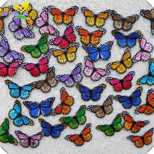 Factory direct quality Color Butterfly Embroidery Flower Fashion Garment patch patch small cloth accessories