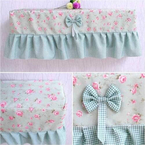 1Pcs Lace Printing Air Conditioning Cloth Cover Air Conditioning Dustproof Cloth Cover Hanging air conditioning Cloth Cover