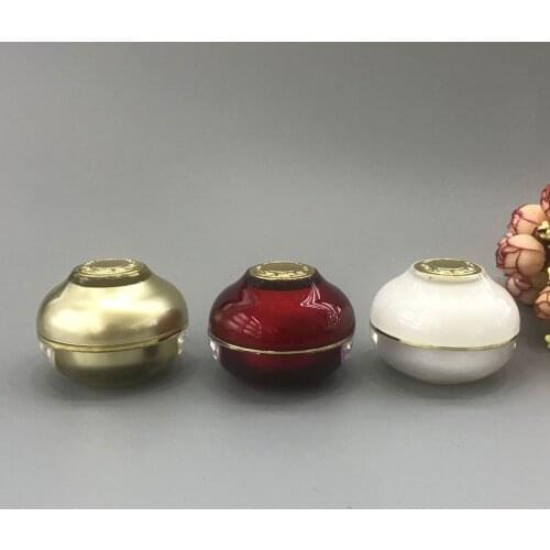10G pearl white/red /GOLD bowl shape acrylic jar for eye cream/sample/night cream/day cream/gel/serum cosmetic packing