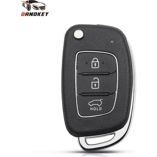 Dandkey 10pcs Replacement Car Remote Key Shell For Hyundai Solaris IX35 IX45 ELANTRA Santa Fe HB20 Verna Fob 3 Buttons Flip Case