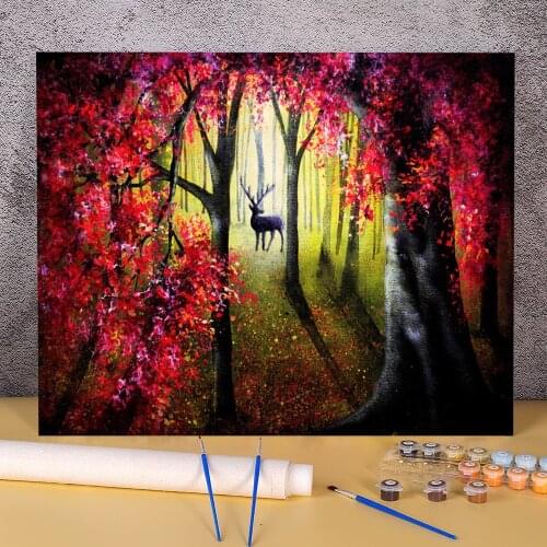 Natural Scenery Moment In Time DIY Paint By Numbers Kit Acrylic Paints 40*50 Painting On Canvas Paintings Drawing