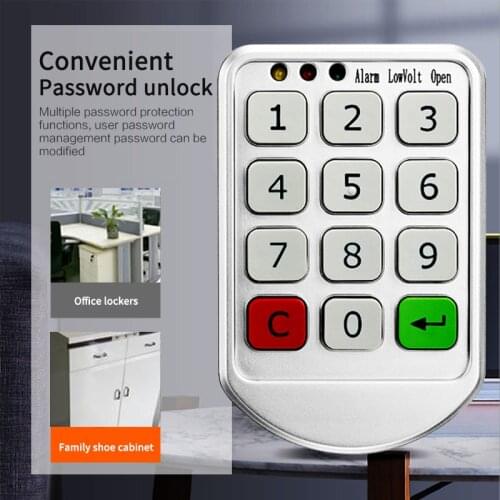 Intelligent Cabinet Lock Electronic Password Keypad Lock Portable Private Storage Password Lock With Digital Combination Code