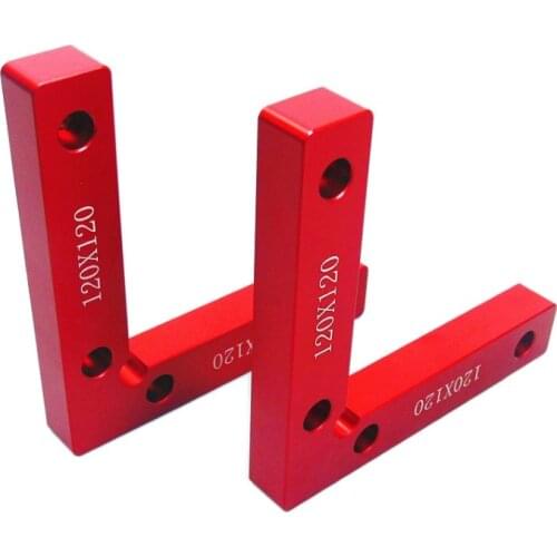 90 Degree Positioning Squares 4.7" x 4.7" Right Angle Clamps L Block Square Aluminium Alloy Woodworking Carpenter Tool