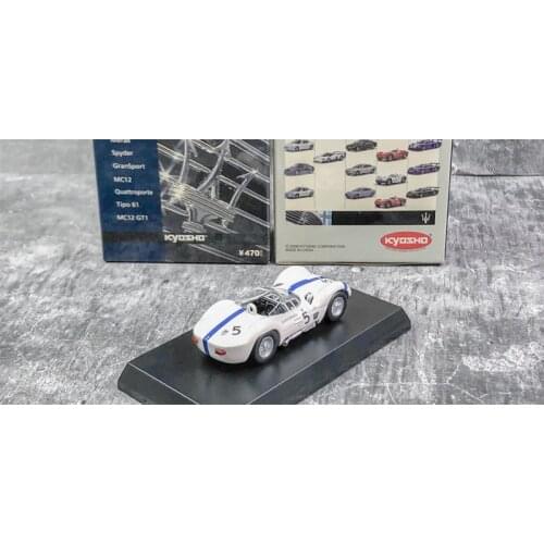 1/64 Kyosho Alloy Car Maserati Tipo 61 Birdcage White Le Mans Champion No. 5 Car Model