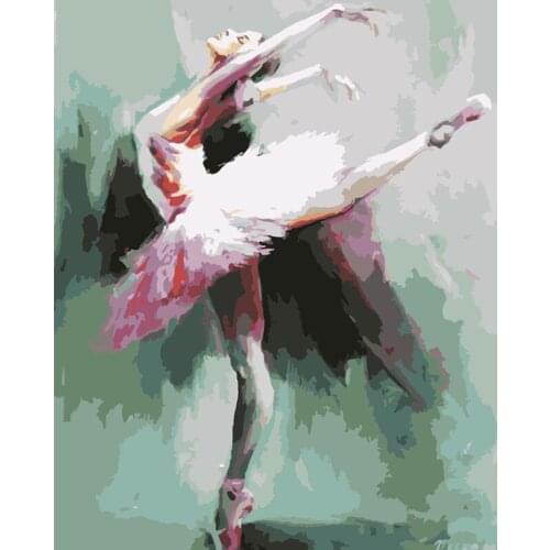 Ballet dancer figure DIY Digital Painting By Numbers Modern Wall Art Canvas Painting Unique Gift Home Decor 40x50cm