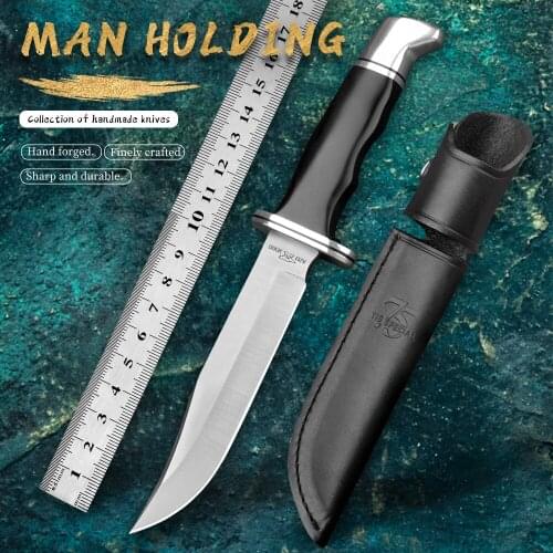 Camping Fixed Knife Multi Cutter Tool Fruit Knife Intensive Outdoor Survival Straight Knife Lifesaver Knife Tactical Tools