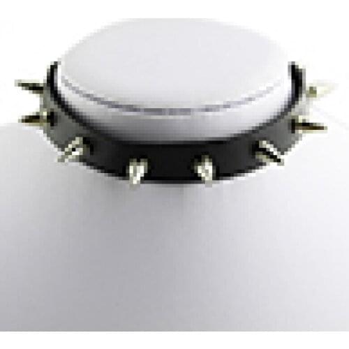Metal spike choker goth pu leather punk choker necklace for women collar necklace men cosplay jewelry
