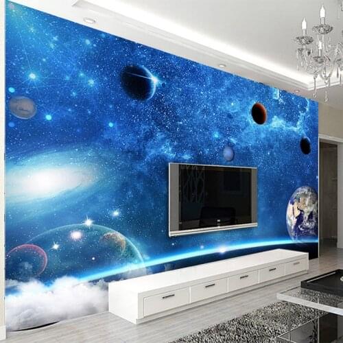 Custom Photo Wallpaper 3D Cosmic Starry Sky Murals Living Room Children Kids Bedroom Background Wall Cloth Papel De Parede Sala