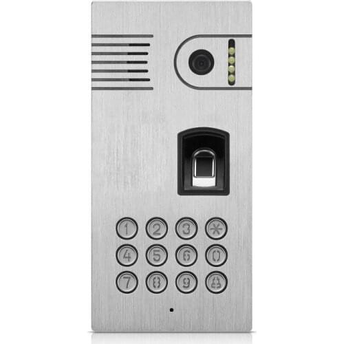 Fingerprint /Password/ID Card Access Control Wired Video Door Phone Outdoor Camera