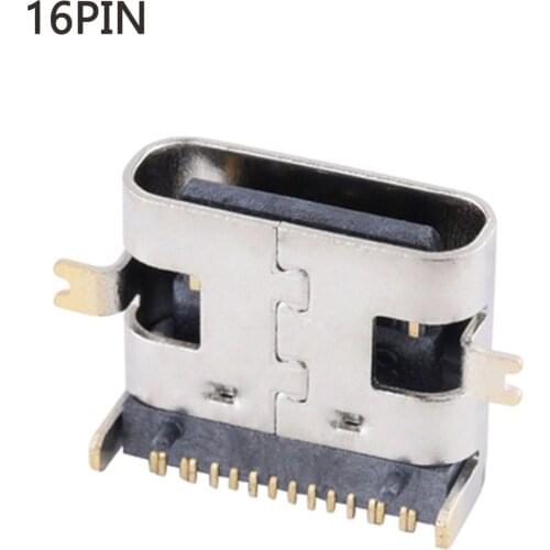 50pcs/lot 16Pin SMT TYPE C Micro USB Connector Female Port Jack Tail Sockect Plug For Android phone data connector