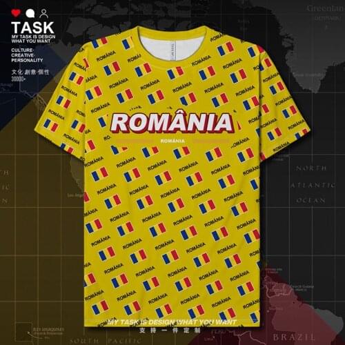 Romania Romanian ROU Quick Dry t shirt sporting tracksuit clothing shirts mens t-shirt Short-sleeved casual summer clothes