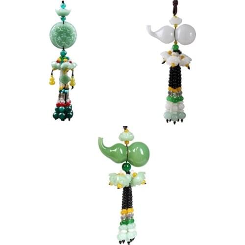 Lucky Gourd Hanging Ornament Cute Pendant for Prosperous Business Solicit Wealth Bring in TreasureCar Goods