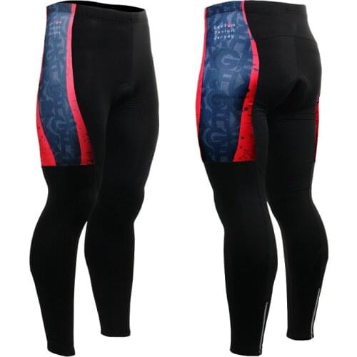 Technical Graphics Men`s MTB Road Cycling Pants Coolplus Gel Pad Moisture Wicking Bike Riding Stretchy Tight Leggings