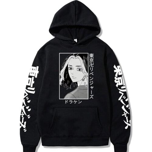 Funny Japan Anime Tokyo Revengers Draken Hoodie Men Manga Hooded Sweatshirts Unisex Harajuku Streetwear Pullover Homme