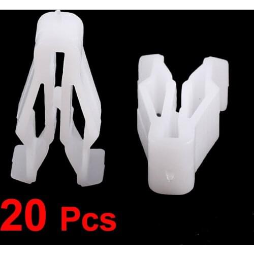 X Autohaux 20Pcs Auto Trim Instrument Panel Dashboard Plastic Fastener White