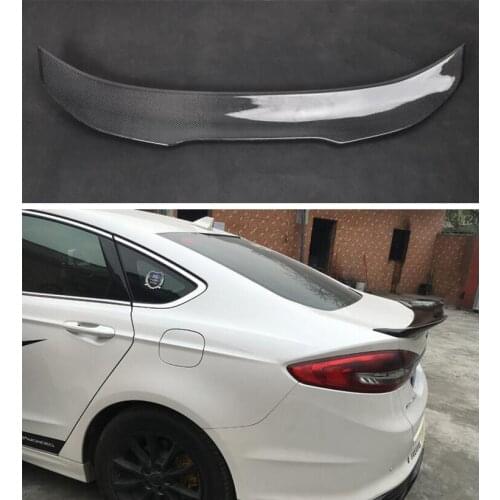 PSM Style Carbon Fiber Rear Trunk Wing Spoiler Visor Boot Top Lip Lid Retrofit For Ford Fusion Mondeo 2013-2018 2014 2015 2017