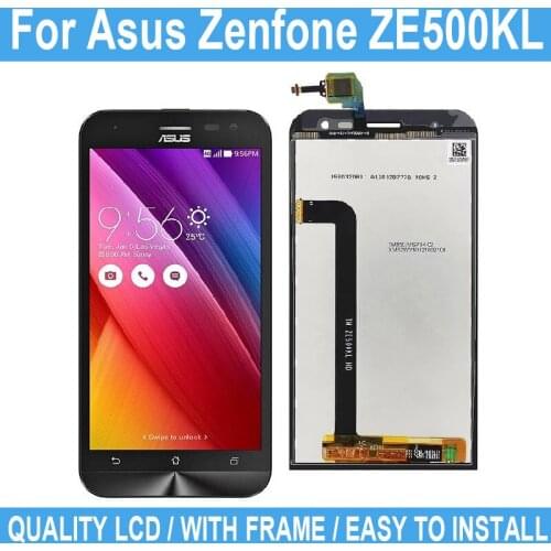 5.0"For Asus Zenfone 2 Laser ZE500KL LCD Display Touch Screen With Frame For ZE500KL Digitizer Screen Assembly Replacement Parts