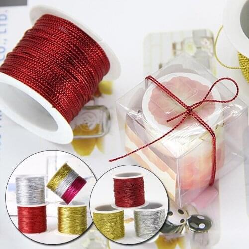 Gold Wire Glitter Rope DIY Thread Twine Cord String Gift Bouquet Packaging Wedding Party Festival Gift Box Decoration