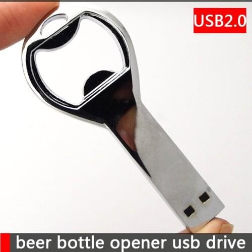 1 Year Warranty Beer Bottle Opener Key Chain Usb Flash Drive Memory Stick Flash Card 64GB 32GB 16GB Pen Drive 1TB 2TB 512GB Gift