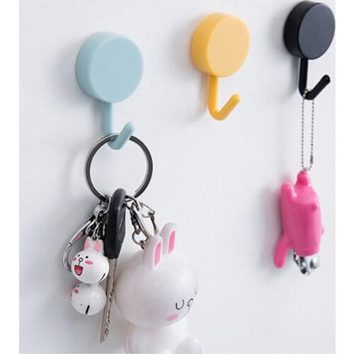 10 PCs Creative Bathroom Nail-Free Hook Nordic Style No Traces on The Walls Paste Clothes Hook Magic Sticky Hook