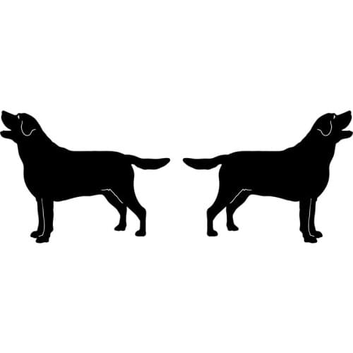 12.7*4.8CM Labrador Retriever Dog (Left & Right) Car Rearview Mirror Decorative Stickers Accessories C6-1164