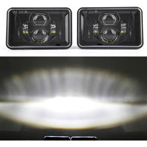 2 PCS/Pair 4X6 Inch LED Headlights DOT Approved with High Low Beam LED Work Light Bar Headlight Driving Lamp 6000-6500K for Car