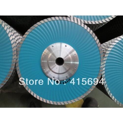 230x7x22.23mm cutting tools flange cold press turbo wave diamond saw blade for granite,marble and concrete.With frange