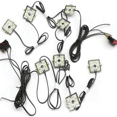 8Pcs 6000K LED Lights Truck Bed Lighting Kit 5630 48 SMD LEDs Light Waterproof for RV Boats Cargo Pickup For Toyota/Tundra/Chevy