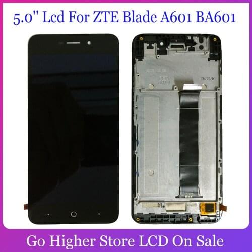 AAA+ Quality 5.0'' Lcd For ZTE Blade A601 BA601 LCD Display Touch Screen Panel Digitizer Assembly