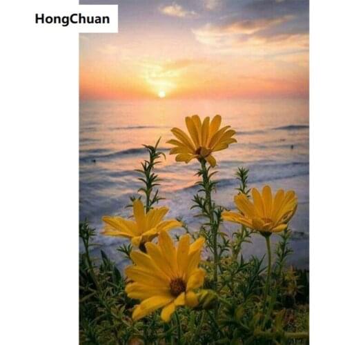 Flower Diamond Painting Cross Stitch Needlework Home Decoration Mural 5D DIY Square/Round Mosaic Diamond Embroidery Gift