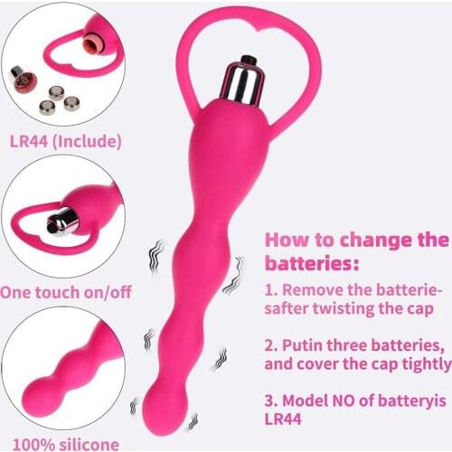 Anal Vibrator Sex Toys For Women Anal Masturbation Gay Prostate Massage Smooth Butt Silicone Beads Plugs Smooth Real Skin Feel