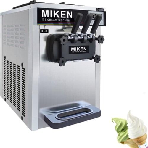 Commercial Electric Ice Cream Machine Small Desktop Ice Cream Making Machine Stainless Steel Soft Serve Ice Cream Maker 1600W