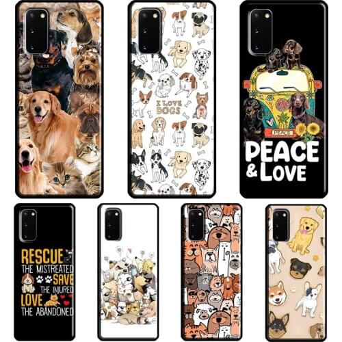 French Bulldog Beagle Dogs Pattern Cover For Samsung Galaxy S20 FE S21 Ultra Note 20 Note9 Note10 S8 S9 S10 Plus Phone Case