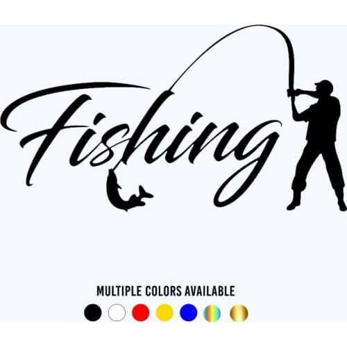 CK3120#20*11cm fishing reflective funny car sticker vinyl decal silver/black car auto stickers for bumper rear window