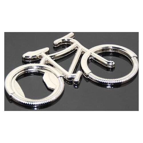 Hot sell 200pcs Fashionable Bike Bicycle Metal Beer Bottle Opener keychain key rings for bike lover biker Creative Gift