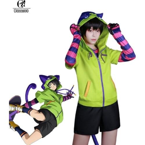 ROLECOS SK8 the Infinity Miya Chinen Cosplay Costumes Hoodie Jacket Anime Cosplay Outfit Uniform Miya Chinen Costume With Tail