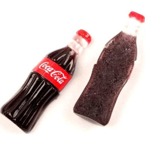 LF 20Pcs Red Resin Cola Bottle Decoration Crafts Flatback Cabochon Kawaii DIY Embellishments For Scrapbooking Accessories
