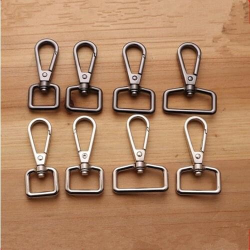 5pcs 13 15 20 25mm Metal Swivel Clasps Lobster Snap Clasp Hook Claw Clasp Trigger for Jewelry Bag Key Ring