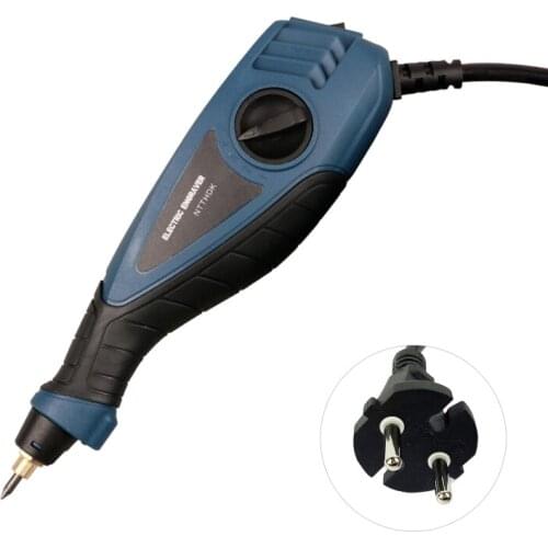 Mini Electric Engraving Carving Pen EU Plug 2-in-1 Electric Carving Plotter Machine for Chiseling Tips on Metal Wooden Glass