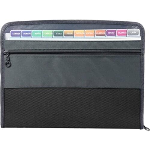A4 Multi-layer Organ Bag Zipper Information Briefcase Document File Folder Pack 40JB