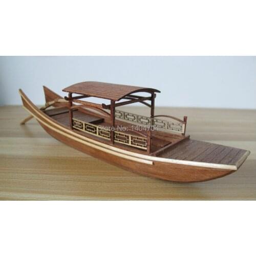 NIDALE model Laser-cut Wooden sailboat wooden model kit: The West Lake Sightseeing Boat Model