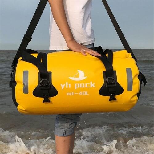 Motorcycle Waterproof Tail Bag Travel Outdoor Dry Luggage Roll Pack Bag 40/66/80/90L Motorbike Luggage Backpack Motorcycle Seat