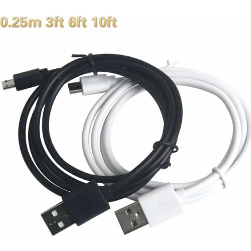 Wholesale 25cm 3ft 6ft 10ft Micro USB Fast Charger Cable for Samsung Micro USB Fast Data Sync Charger Cable for Android Xiaomi
