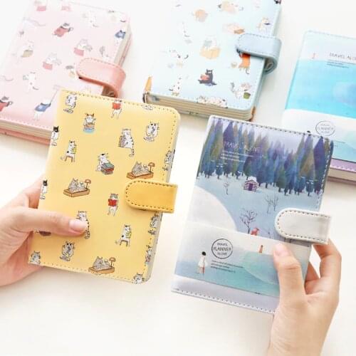 Fromthenon Kawaii Notebook Creative Illustration Color Paper Thick Notebook Line & Blank Planner For Girls Kids School Supplies