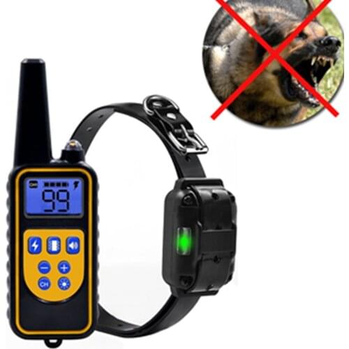 800m Remote Dog Training Collar Electronic Shock Collar with LCD Display Waterproof Rechargeable Dog Trainings