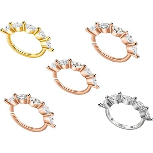 Crystal Ear Tragus Piercing Helix Lip Labret Plug Surgical Steel Daith Earrings Conch Piercing Cartilage Jewelry Nose Rings