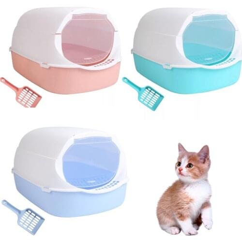 Plastic Cat Litter Box Fully Closed Anti Splash Kitten Toilet Indoor Deodorant Pet Bedpan Dog Waste Cats Cleaning Supplies